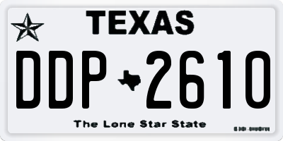 TX license plate DDP2610
