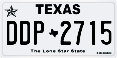 TX license plate DDP2715