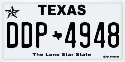 TX license plate DDP4948
