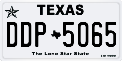 TX license plate DDP5065
