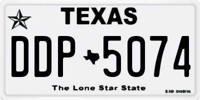 TX license plate DDP5074