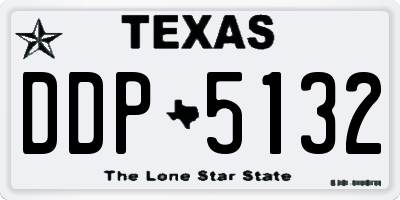 TX license plate DDP5132