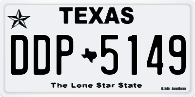 TX license plate DDP5149