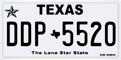 TX license plate DDP5520