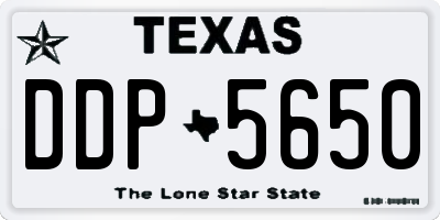 TX license plate DDP5650