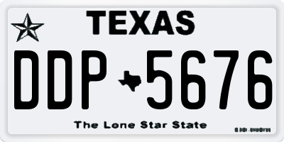 TX license plate DDP5676