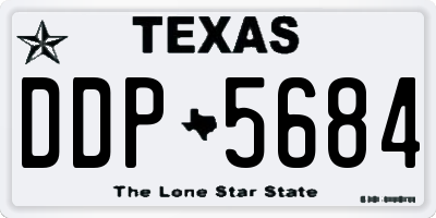 TX license plate DDP5684