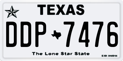 TX license plate DDP7476