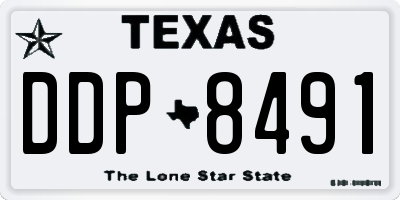 TX license plate DDP8491