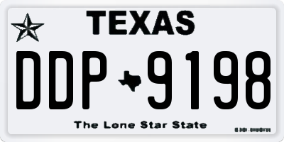TX license plate DDP9198