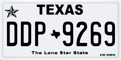 TX license plate DDP9269