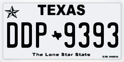 TX license plate DDP9393
