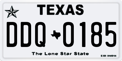 TX license plate DDQ0185