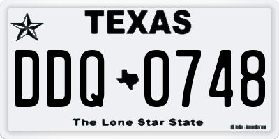 TX license plate DDQ0748