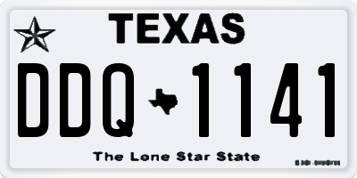 TX license plate DDQ1141