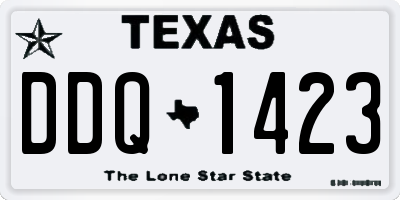 TX license plate DDQ1423