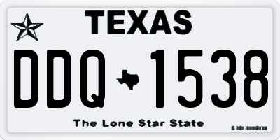 TX license plate DDQ1538