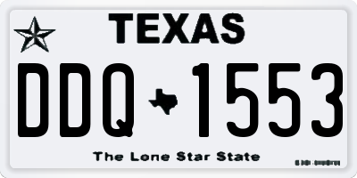 TX license plate DDQ1553