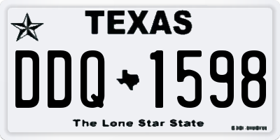 TX license plate DDQ1598