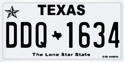 TX license plate DDQ1634