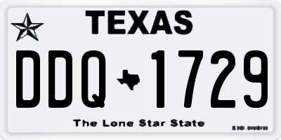 TX license plate DDQ1729