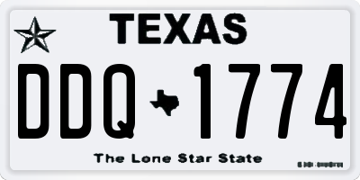 TX license plate DDQ1774