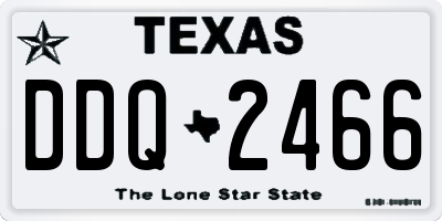 TX license plate DDQ2466