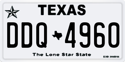 TX license plate DDQ4960