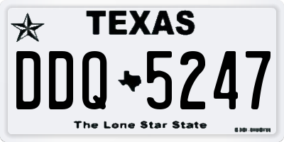 TX license plate DDQ5247