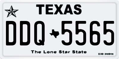 TX license plate DDQ5565