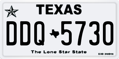 TX license plate DDQ5730