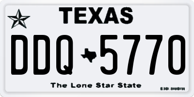 TX license plate DDQ5770