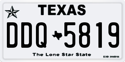 TX license plate DDQ5819