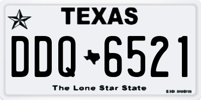 TX license plate DDQ6521
