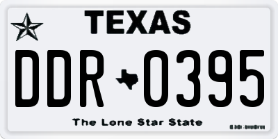 TX license plate DDR0395