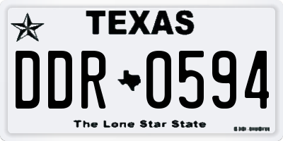 TX license plate DDR0594