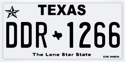 TX license plate DDR1266