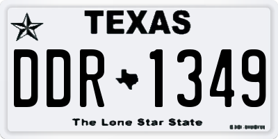 TX license plate DDR1349