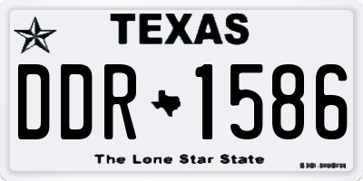 TX license plate DDR1586
