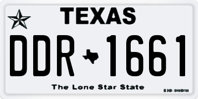 TX license plate DDR1661