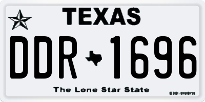 TX license plate DDR1696