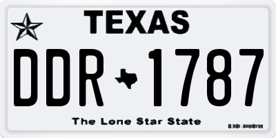 TX license plate DDR1787