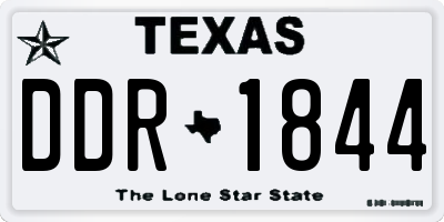 TX license plate DDR1844