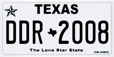 TX license plate DDR2008