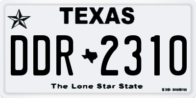 TX license plate DDR2310