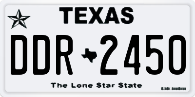 TX license plate DDR2450
