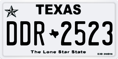 TX license plate DDR2523