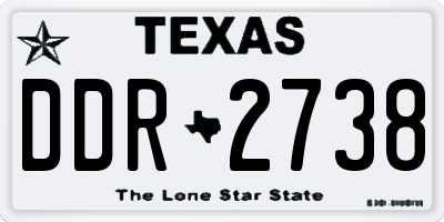 TX license plate DDR2738