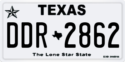 TX license plate DDR2862