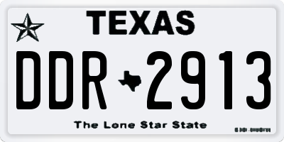 TX license plate DDR2913